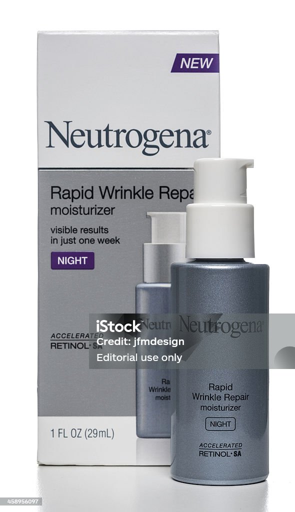 Rugas Neutrogena rápida reparação Hidratante noite - Royalty-free Caixa Foto de stock