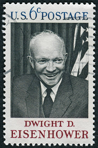 prezes dwight d eisenhower pieczęć - people postmark dwight eisenhower president of the usa zdjęcia i obrazy z banku zdjęć