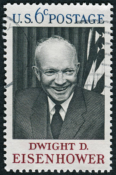 президент дуайт эйзенхауэр печать - people postmark dwight eisenhower president of the usa стоковые фото и изображения