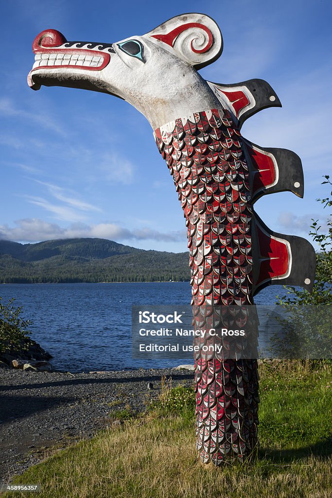 Potlatch Totem Park, Ketchikan, Alaska - Foto stock royalty-free di Acqua