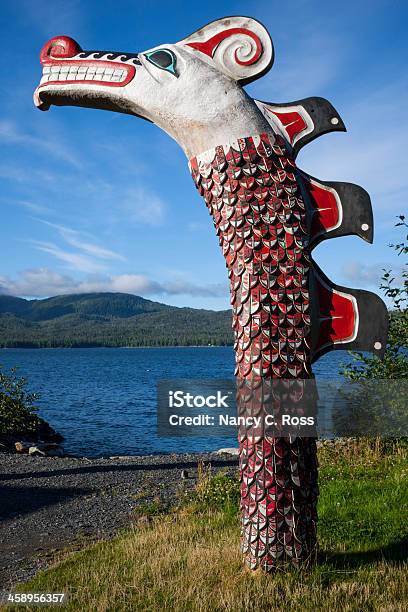 Potlatch Totem Park Ketchikan Alaska - Fotografie stock e altre immagini di Acqua - Acqua, Alaska - Stato USA, Ambientazione esterna