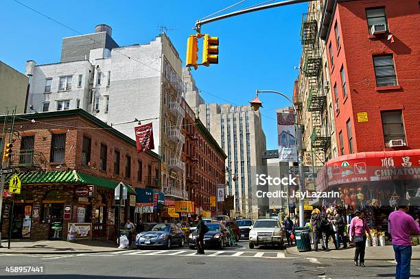 Nyc Intersections Mott Bayard Streets Chinatown Manhattan Stock Photo - Download Image Now