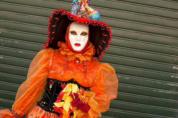 carnaval de venecia 2012 - san zaccaria horizontal looking at camera outdoors fotografías e imágenes de stock