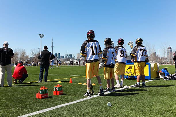 Lacrosse Players stock photo