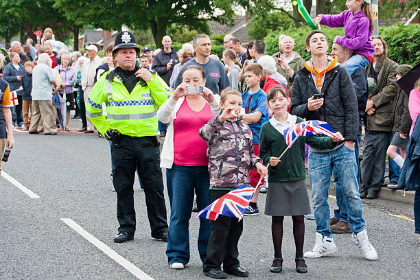 london 2012 olympic torch relay - olympic torch stock-fotos und bilder