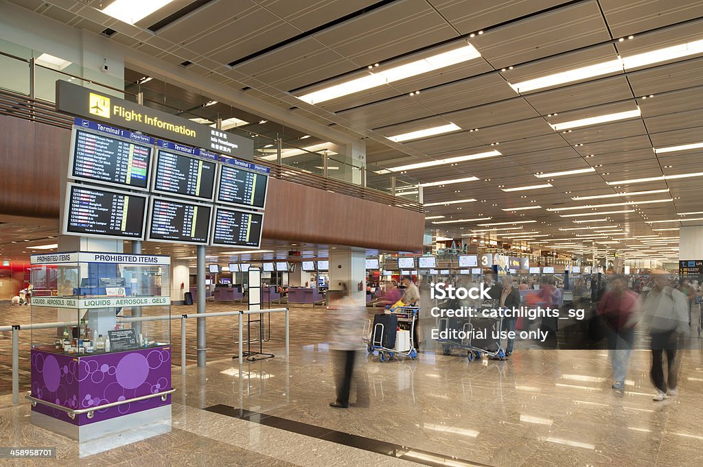 Singapura do Terminal 1 do Aeroporto de Changi - Royalty-free Aeroporto Foto de stock