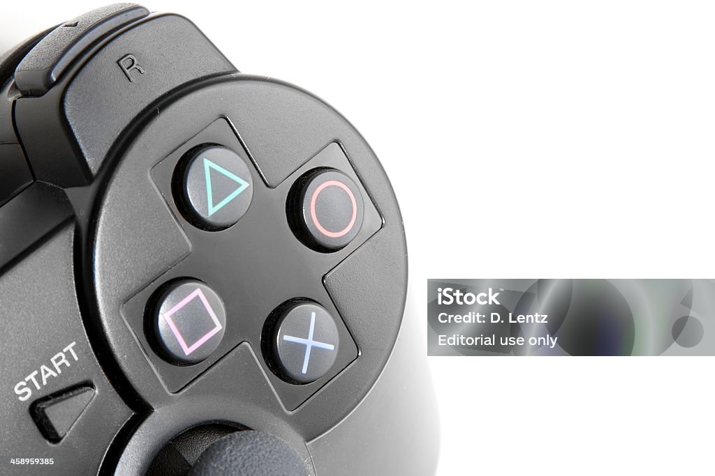 Playstation kontrolera - Zbiór zdjęć royalty-free (Białe tło)