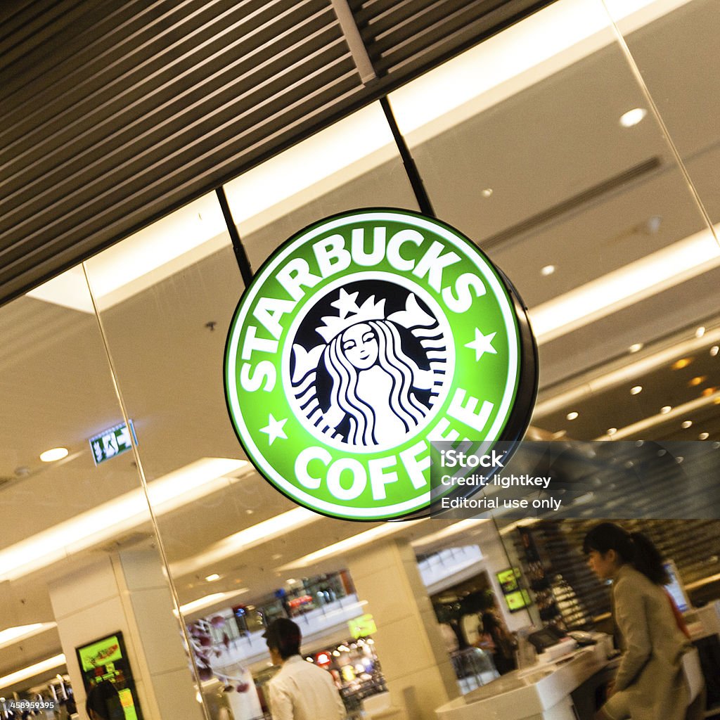 Señal de Starbucks - Foto de stock de Starbucks libre de derechos