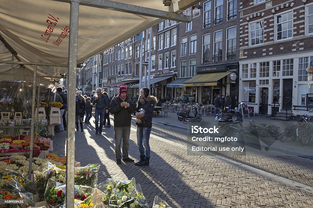 암스텔담, Nieuwmarkt - 로열티 프리 꽃 시장 스톡 사진