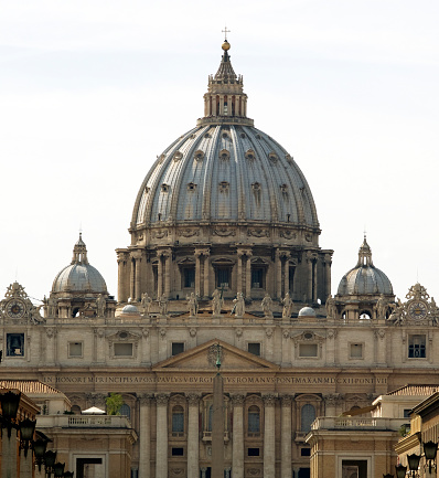 Roma, Italy - September 07, 2010: View of the Saint Peter's Basilica in Roma.