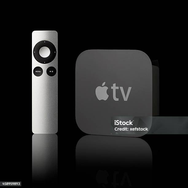 Apple Tv - zdjęcia stockowe i więcej obrazów Bez ludzi - Bez ludzi, Czarne tło, Edytorski