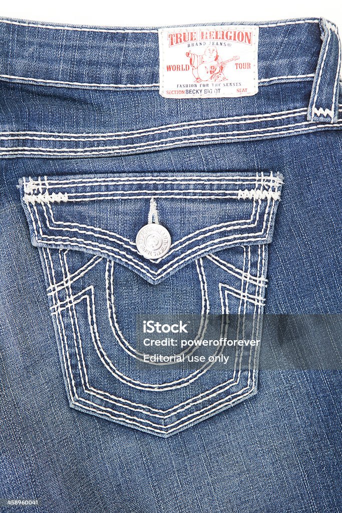 Jeans True Religion marchio - Foto stock royalty-free di Abbigliamento