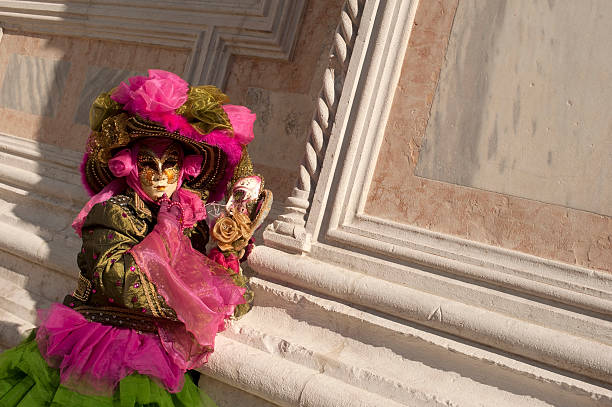 venice carnival 2012 - san zaccaria horizontal looking at camera outdoors stock-fotos und bilder