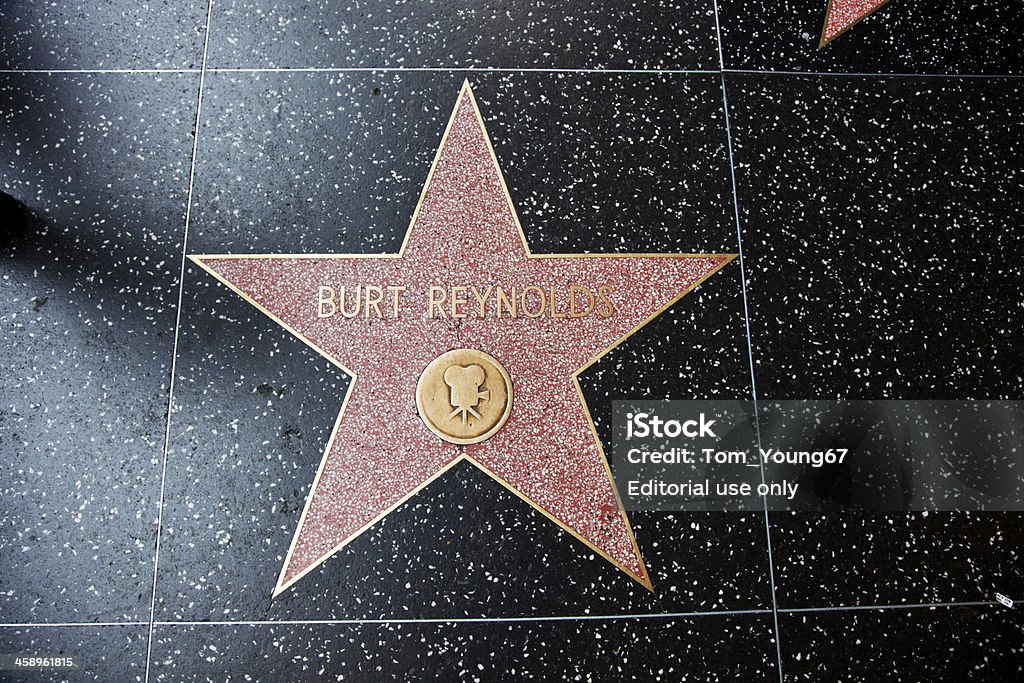 Hollywood Walk Of Fame Star Burt Reynolds - Zbiór zdjęć royalty-free (Aktor)