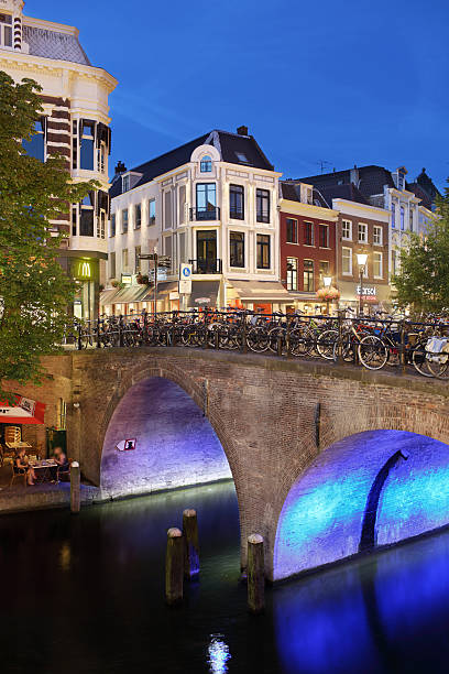 Oude Gracht and Bakkerbrug stock photo