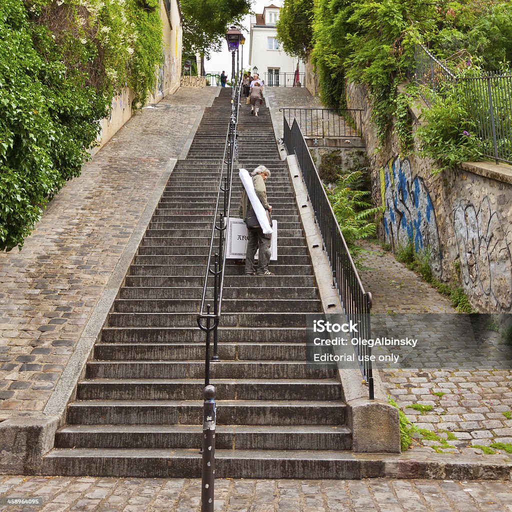 Colinas de Monmartre, París. - Foto de stock de Adoquinado libre de derechos