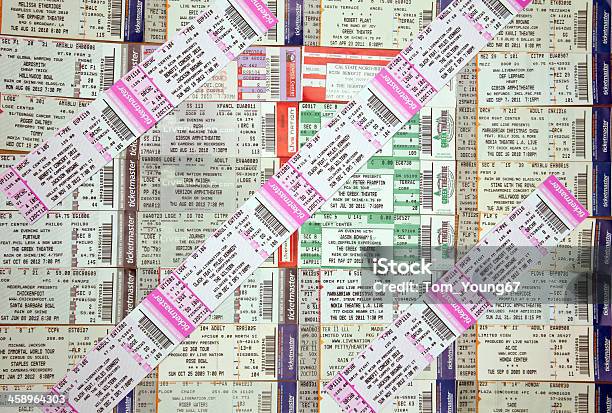 Music Concert Show Event Tickets Stock Photo - Download Image Now - Michael Jackson, Arts Culture and Entertainment, Bar Code