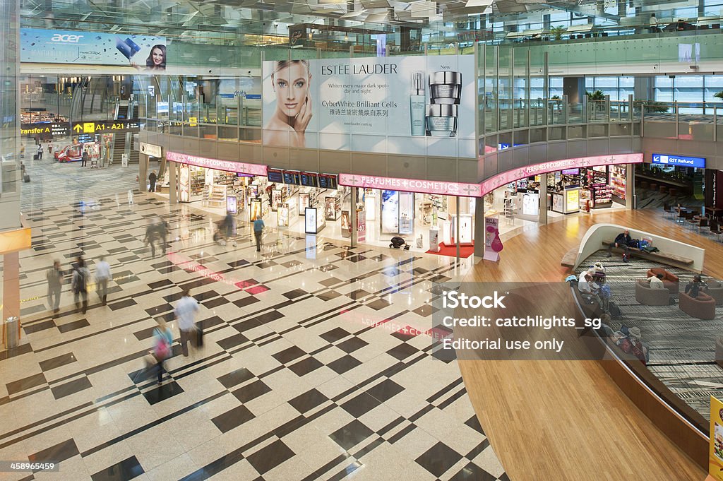 Singapura do Terminal 3 do Aeroporto de Changi - Royalty-free Aeroporto Foto de stock