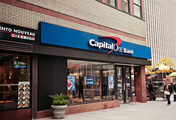 Capital One Bank in New York City stock photo