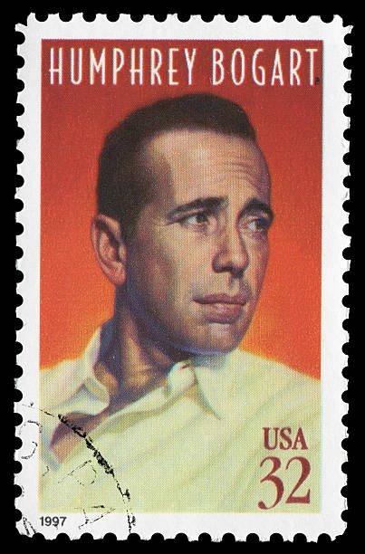 Humphrey Bogart "Beijing, China - September 23, 2012: US postage stamp Humphrey Bogart (1899aa1957), American Actor, one greatest male stars in the history of American cinema." humphrey bogart stock pictures, royalty-free photos & images