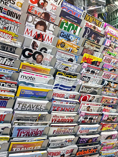 News Stand with Magazines in New Yrok City stock photo