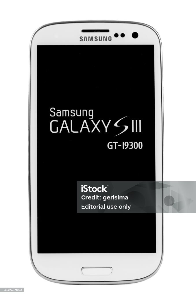 Samsung Galaxy I9300 SIII, isoliert auf weiss - Lizenzfrei Samsung Stock-Foto
