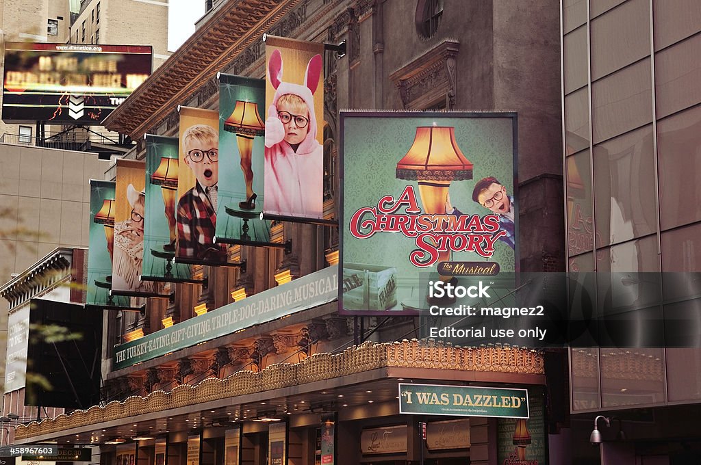 História de Natal na Broadway, Cidade de Nova Iorque - Royalty-free Broadway - Manhattan Foto de stock