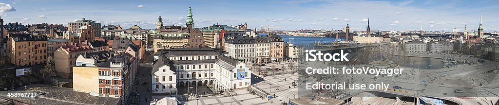 Город панорама Сёдермальм Stockholm Slussen - Стоковые фото Norrmalm роялти-фри