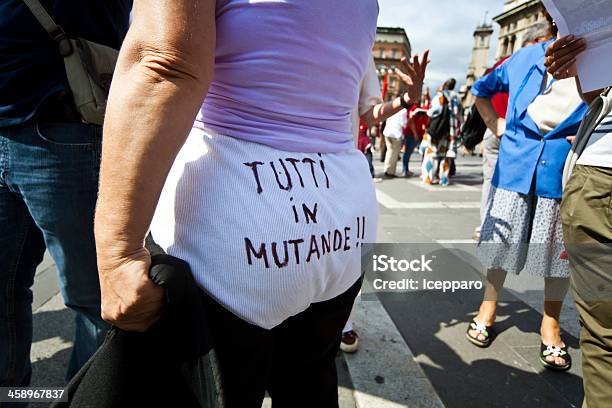 Protest Against Government New Economic Policy Milan Italy Stock Photo - Download Image Now