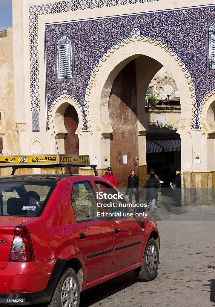 Bab Boujeloud gate, Fes, Marrocos - Royalty-free Arco - Caraterística arquitetural Foto de stock