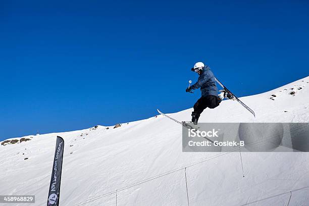 Skier Jumping Stock Photo - Download Image Now - Big Air, Biggest, Blue