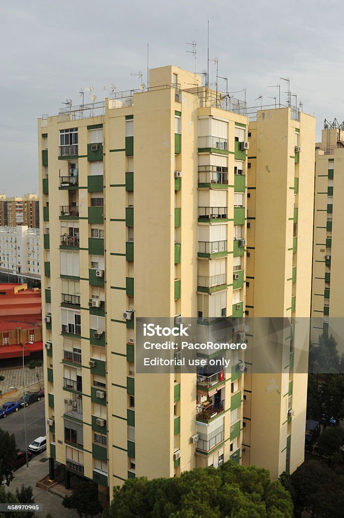 Multitenant apartment mit hoher Leibhöhe in Spanien - Lizenzfrei Alt Stock-Foto
