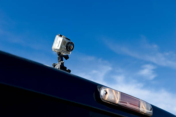 Caracas, Venezuela - february 23, 2012: camera HD GoPro HERO2 attached to a support arm, ready for action filming. 