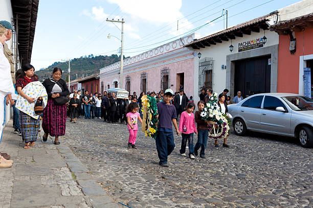 번자체 과테말라 퓨너럴 - editorial guatemalan culture women history 뉴스 사진 이미지