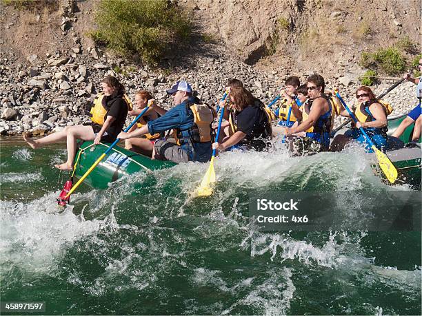 Foto de Rafting Em Wyoming e mais fotos de stock de Jackson Hole - Jackson Hole, Rafting em Águas Selvagens, Verão