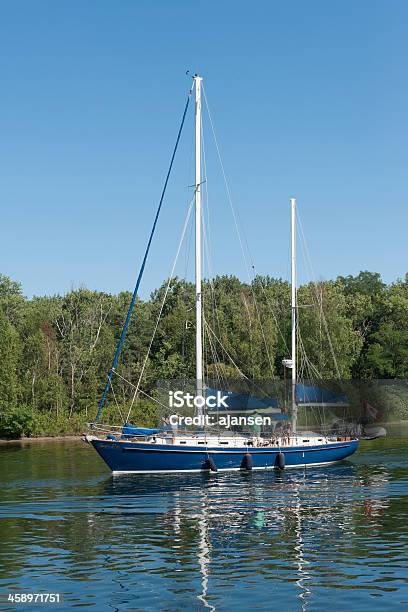 Photo libre de droit de Gens Profitant De La Journée Au Charmant Ketch Toronto Island banque d'images et plus d'images libres de droit de Arbre