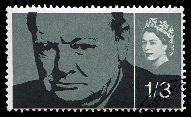 Winston Churchill (XXLarge) "Beijing, China - March 15, 2012: British postage stamp: Winston Churchill (1874 aa 1965), British Conservative politician." winston churchill prime minister stock pictures, royalty-free photos & images