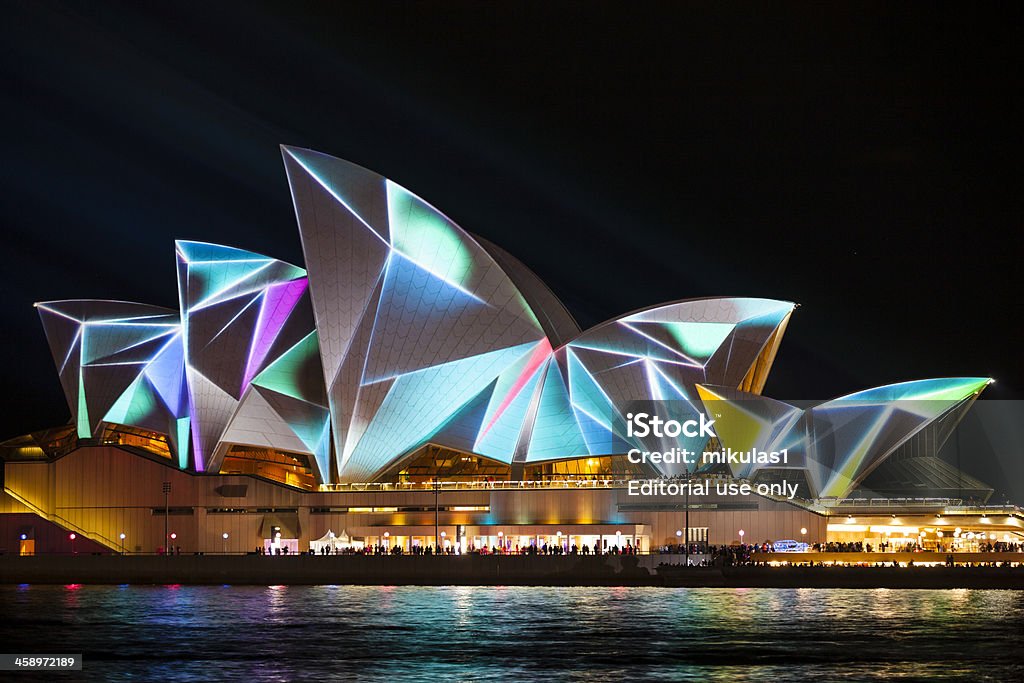 De la ópera de Sydney - Foto de stock de Noche libre de derechos