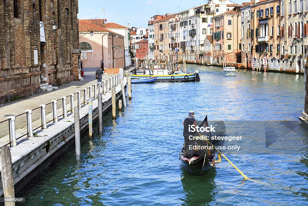 Gondel auf dem canal Grande in Venedig - Lizenzfrei Altstadt Stock-Foto