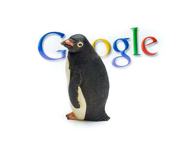 pinguino di google - google penguin foto e immagini stock