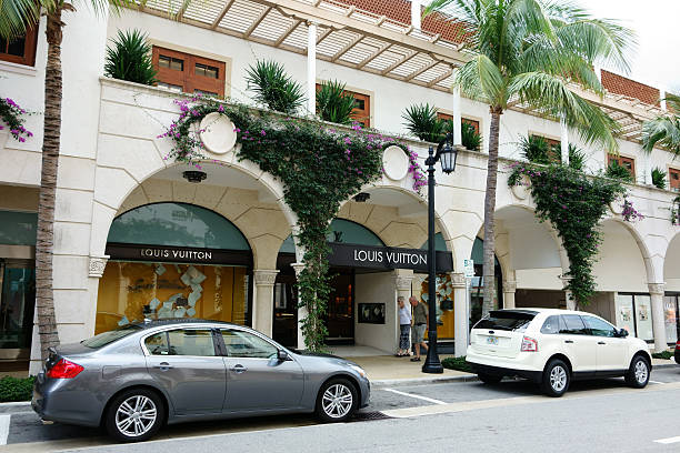 Louis Vuitton Storefront On Worth Ave Palm Beach Stock Photo