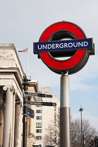 Underground Sign in London stock photo