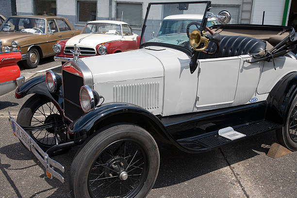 Igualada, Barcelona, ​​​​Spain; October 13, 2024: Classic car on display on the road. Vintage, antique