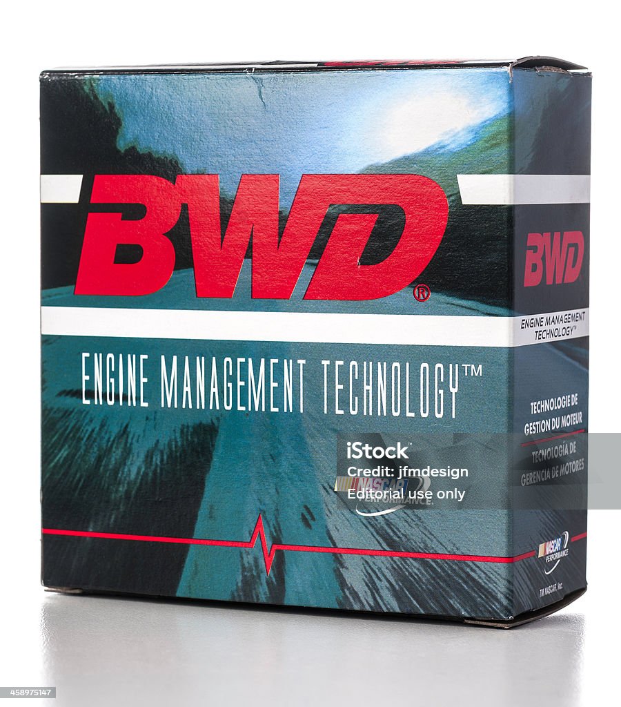 BWD 엔진 관리 기술을 부품 메시지함 - 로열티 프리 0명 스톡 사진