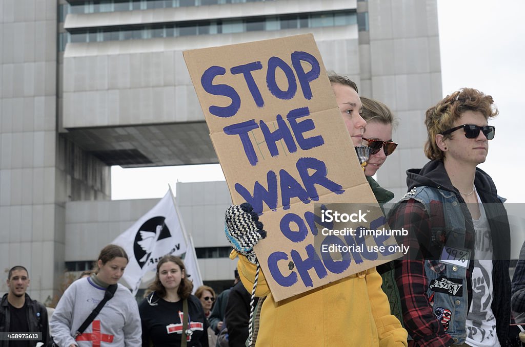 Stop the War on Wahl - Lizenzfrei Abtreibungsbefürworter Stock-Foto