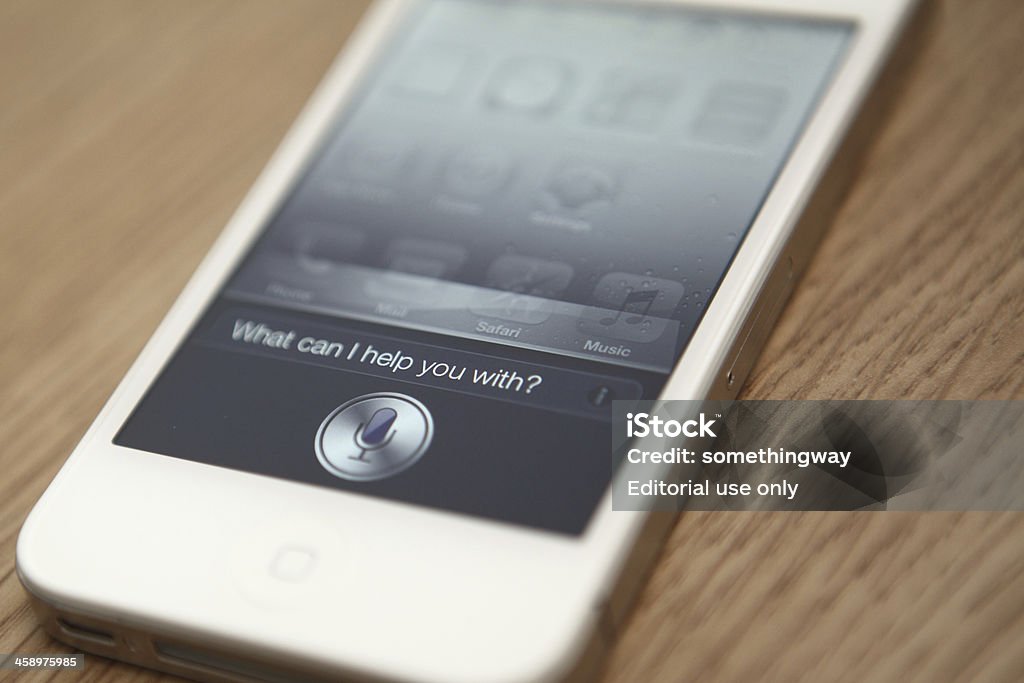 iPhone 4S da Apple Siri - Royalty-free Telefone Foto de stock