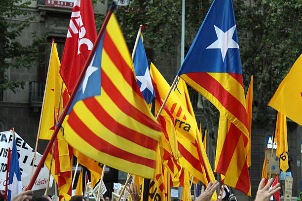 Estelada-catalão bandeira Speratist - foto de acervo