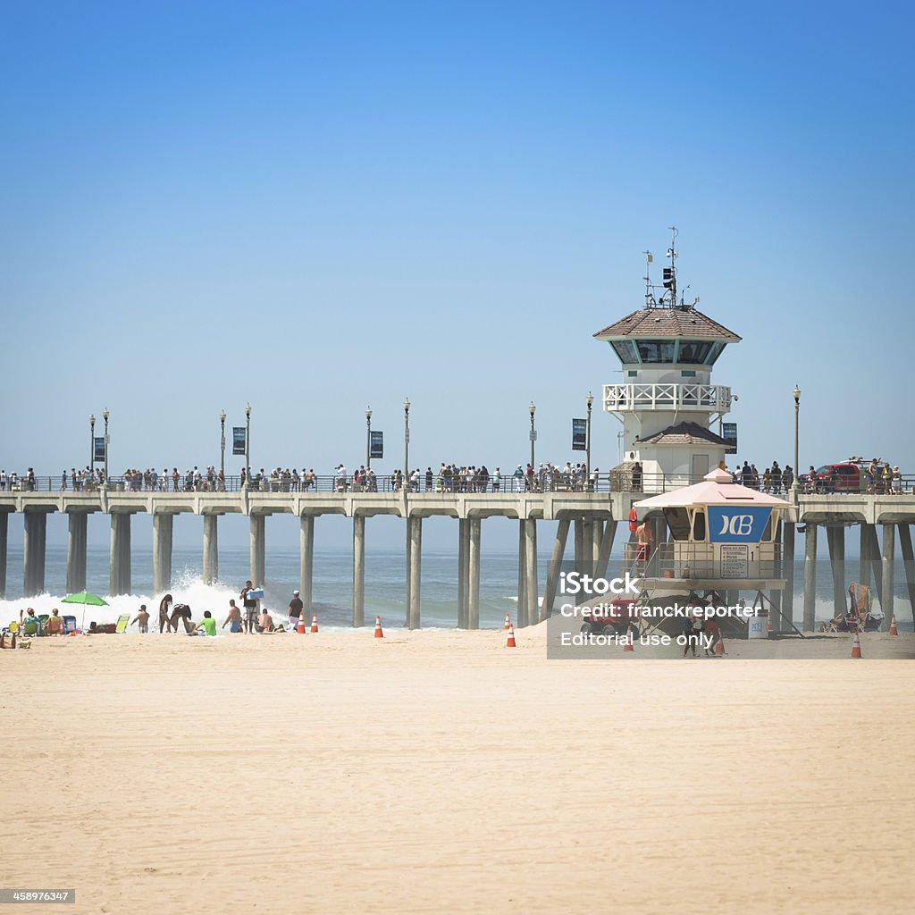 Praia Huntington cais em um dia de verão-Califórnia - Royalty-free Adulto Foto de stock