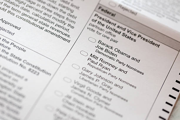 voto elettorale 2012 - mitt romney immagine foto e immagini stock