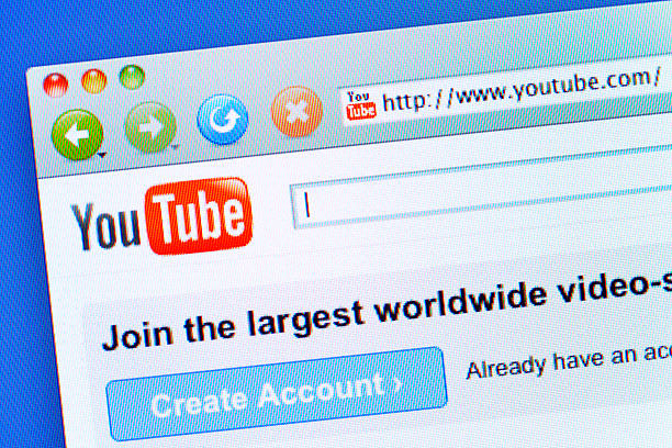 youtube - youtube video web page internet photos et images de collection